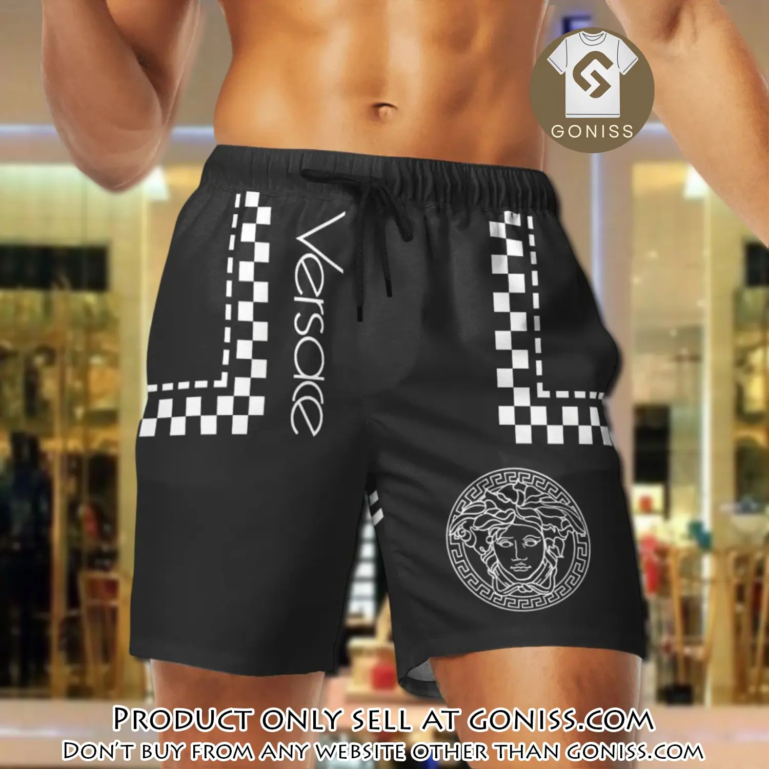 Versace medusa black white luxury brand premium fashion shorts for men gn0246918